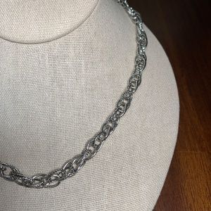 Chain Necklace, Aged Silver Tone, 23” Unisex